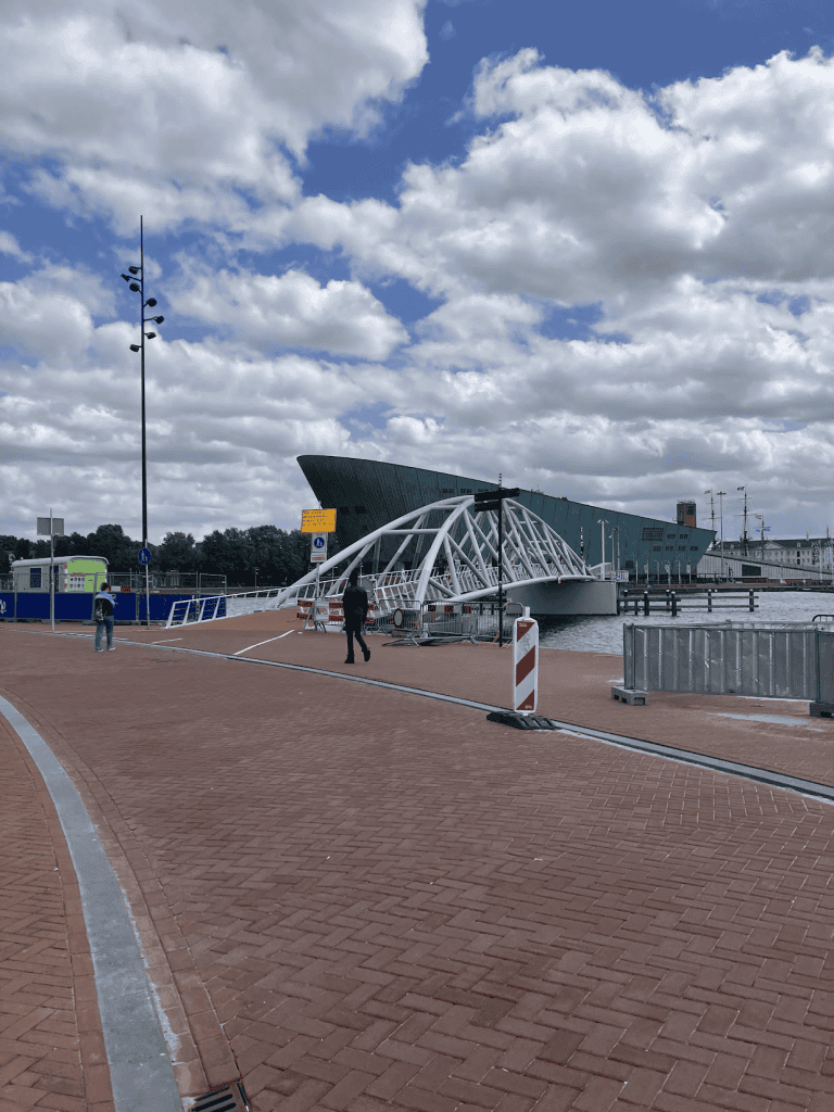 the bridge entrance to the nemo science museum