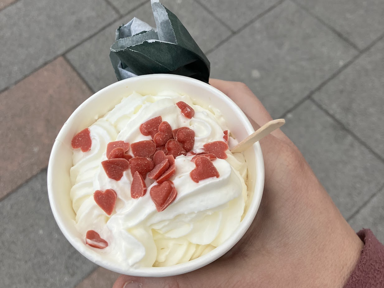 a cup of hot chocolate from an event hosted by the parent teacher association in spain